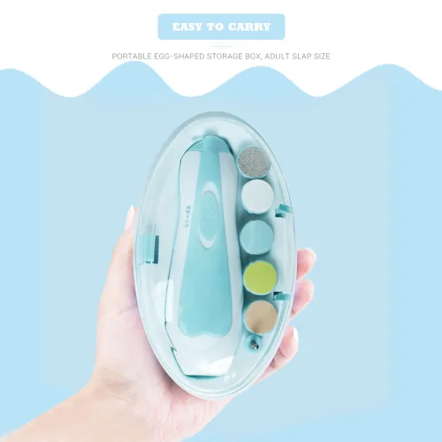 Miniatura 2 de Lima de uñas eléctrica para bebé, juego de cortaúñas seguro, herramientas para cortar uñas, juego de manicura para recién nacidos, niños y niños
