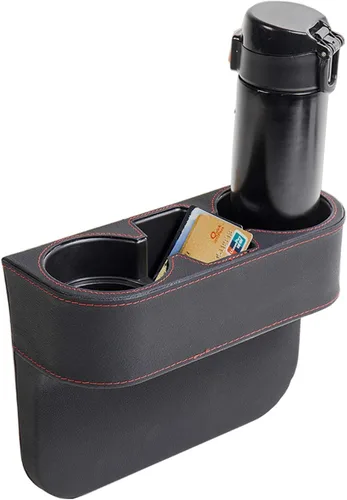 Portavasos de automóvil, portavasos para asiento delantero automático, cubierta de piel sintética, soporte para bebidas, organizador de relleno de