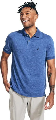 Miniatura 111 de Nautica playera polo clásica de mangas cortas, color sólido, para hombre