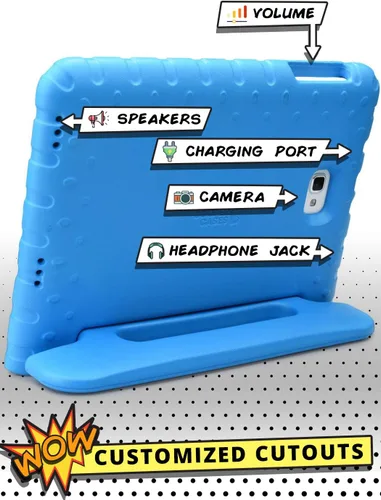 Miniatura 6 de Cooper Dynamo - Funda protectora resistente para Samsung Tab A 10.1 (2016) T580 T585 solo Funda a prueba de niños con soporte, asa, protector