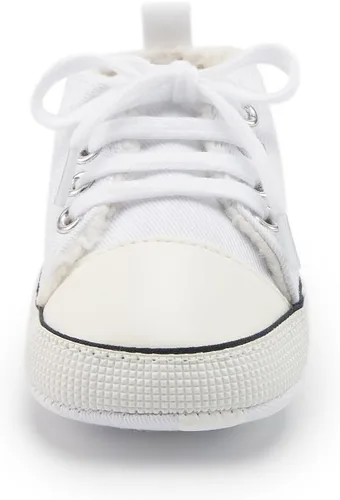 Miniatura 113 de KIDSUN zapatos deportivos altos hasta el tobillo para bebés, niños y niñas con suela antideslizante, suaves, para recién nacidos, zapatos