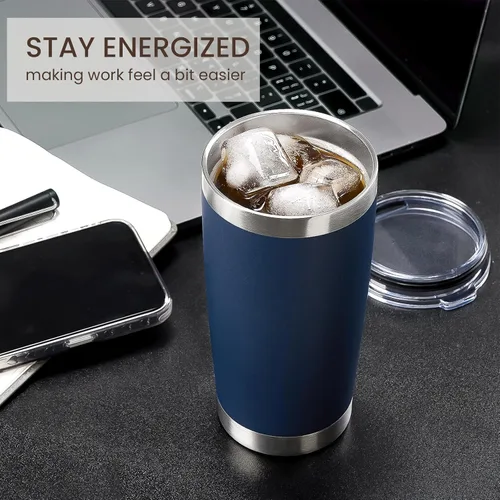 Miniatura 4 de MEWAY - Vaso de 20 onzas para café Azul marino