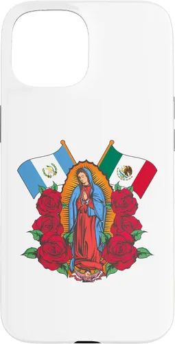 Miniatura 6 de Funda para iPhone 13 Pro Max Virgen de Guadalupe con bandera de Guatemala y México