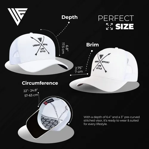 Miniatura 107 de Urban Effort Gorra trasera de malla, para hombres y mujeres, gorra de béisbol de 5 paneles, gran cierre a presión para caza y senderismo