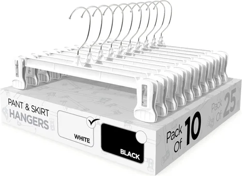 Miniatura 9 de Perchas Sharpty para pantalones y faldas - Perchas de armario para pantalones cortos, camisas, jeans, vestidos, pantalones de vestir, abrigos, ropa