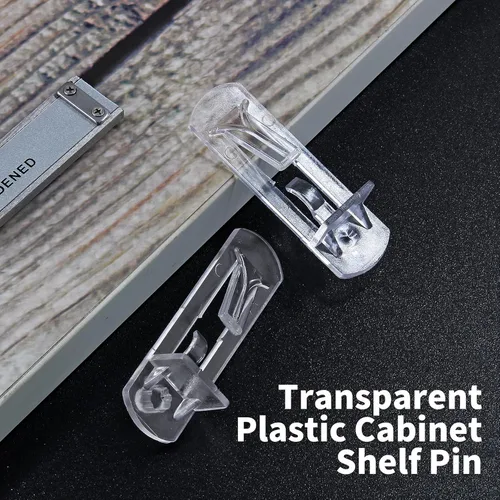 Miniatura 7 de 20 pasadores de plástico con bloqueo para estantes de 0.315 in, 3/4 pulgadas de plástico transparente para estante de bloqueo para orificio