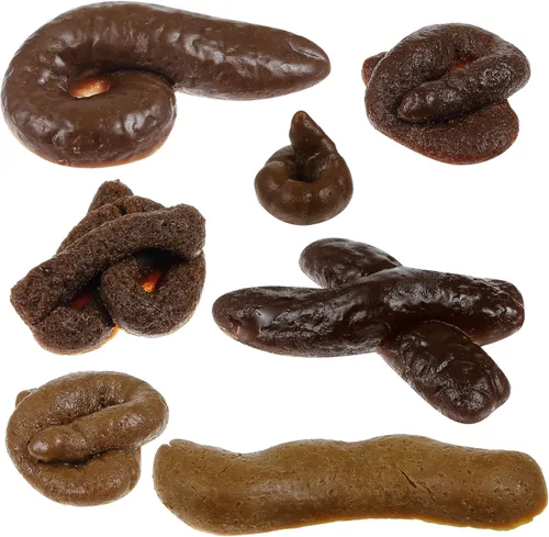 Miniatura 7 de Chivao 7 piezas falsas realistas falsas broma de turd realista poo juguete de broma y prácticos juguetes de broma para el día de los inocentes