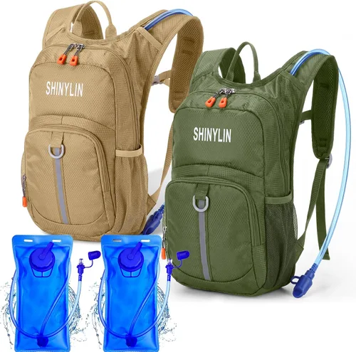 Miniatura 12 de Shinylin 2 piezas mochila de hidratación para niños con bolsa de agua de 1.5l mochila ligera para niños para senderismo mochila de agua para niños