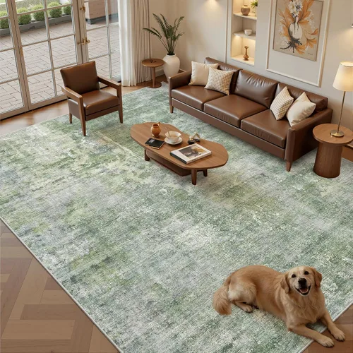 Miniatura 110 de Alfombra de pasillo Soalmost 2'6" x 10' lavable, alfombra antideslizante para cocina, baño, lavandería, alfombras vintage ultra delgadas para Beige