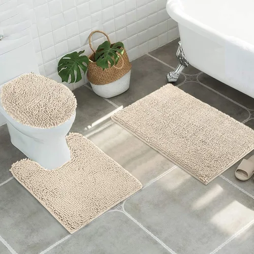 Miniatura 20 de MAYSHINE Alfombra de Baño de Chenilla Afelpada Extra Suave, Súper Absorbente, Alfombra de Baño Antideslizante Microfibra Esponjosa
