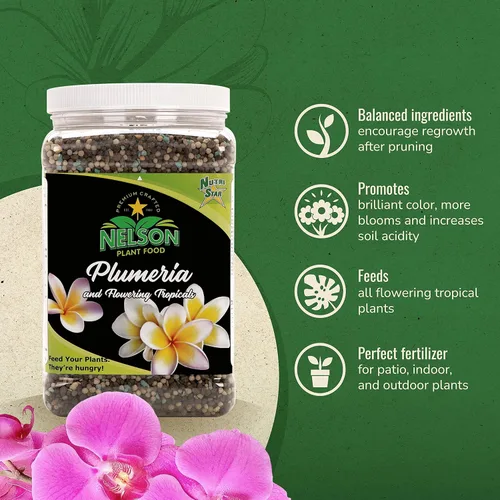 Miniatura 3 de Nelson NutriStar - Fertilizante granular para plantas de plumeria y todas las tropicales en flor, helechos, orquídeas, lirios en tierra