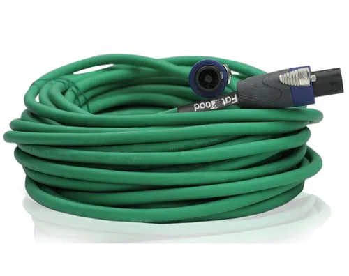 Miniatura 4 de Fat Toad Cable Speakon a Speakon de 50 pies (Serie Twist-LockPRO) – Cable verde de 12 AWG con conector para equipo de estudio, DJ y escenario