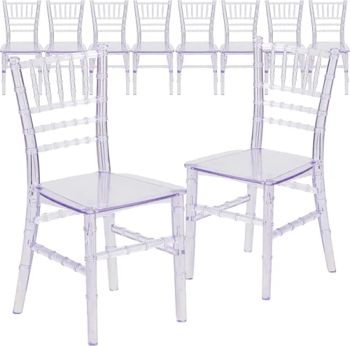 Miniatura 14 de Flash Furniture Silla Chiavari para Niños de Resina de Cristal Transparente para Fiestas y Eventos para Uso Comercial y Residencial