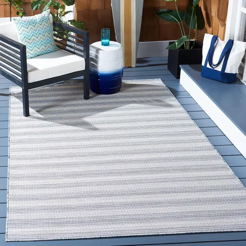 Miniatura 34 de SAFAVIEH Hampton Collection - Alfombra lavable para exteriores de 2 x 9 pies, color marfil y gris, no desprende pelusa y fácil de limpiar, ideal