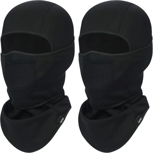 SAITAG Pasamontañas de esquí, máscara facial cálida para clima frío, invierno, esquí, snowboard, motociclismo, pesca en hielo, hombres
