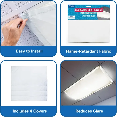 Miniatura 4 de Educational Insights. Filtros para luz fluorescentes (blanco), paquete de 4