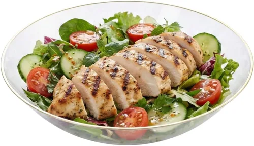 Miniatura 18 de Restaurantware -Moderna - Cuencos de plástico de 6 onzas, 20 cuencos de ensalada desechables duraderos - Con borde dorado, resistente, cuenco