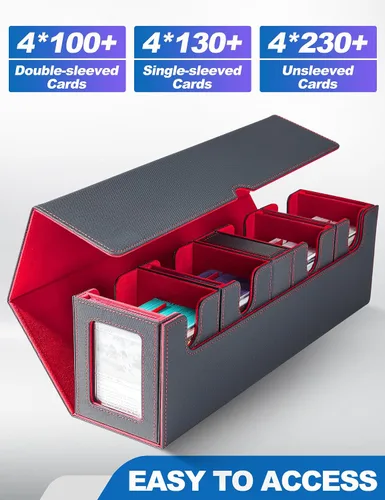 Miniatura 3 de UAONO Caja de Mazos de Cartas para MTG con Expositor de Commander, Estuche de Mazos de Cartas 5 en 1 que Contiene Más de 800 Cartas Sin Fundas