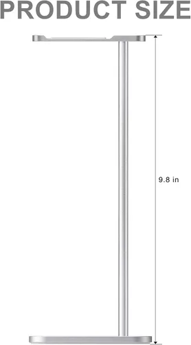 Miniatura 5 de Soporte de auriculares para escritorio, soporte de auriculares de aluminio con base pesada y almohadilla antideslizante, soporte de auriculares