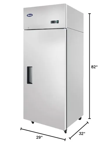 Miniatura 5 de Atosa USA MBF8004GR Refrigerador, vertical, 28.7 pulgadas, plateado