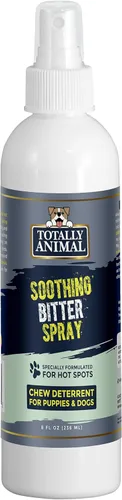 Spray calmante amargo 2 en 1 antimasticación y puntos calientes para perros, natural y seguro para la piel o heridas, deja de lamer y masticar,