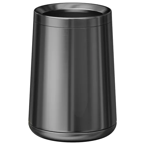 Miniatura 8 de Basurero de oro cepillado de 10L/2.6 galones, cubo de basura de acero inoxidable, cubo de basura cónico con apertura superior, bote de basura dorado