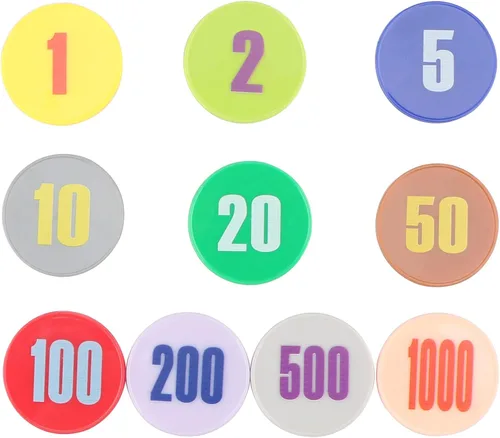 Miniatura 4 de Juego de 100 fichas de póquer – Monedas circulares de plástico de 1.58 pulgadas para juegos y contar, 0.16 oz cada una, accesorios perfectos