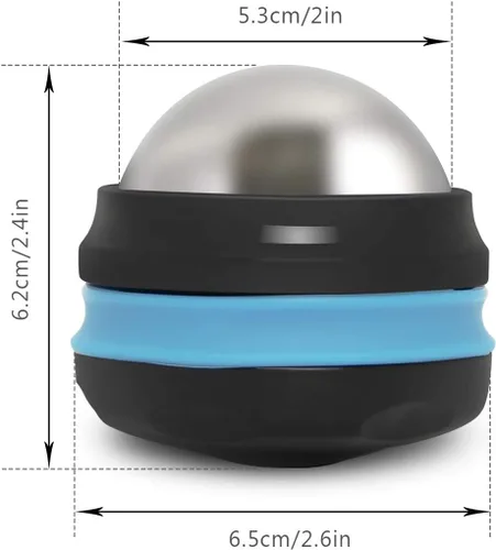 Miniatura 2 de AHIER Bola de Masaje en Frío, Acero Inoxidable para Terapia en Frío, Bola de Gel Desmontable de Movimiento Libre para Masaje de Tejido Profundo