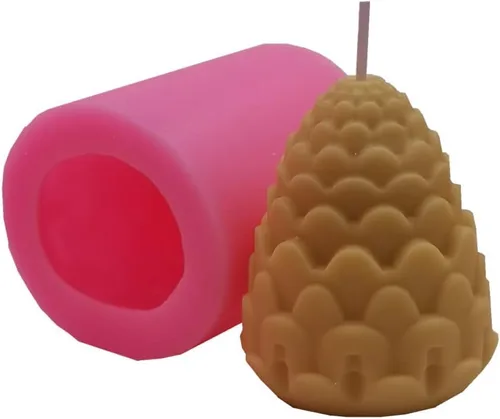 Miniatura 3 de El molde de artesanía de vela de cono de pino de Navidad se utiliza para moldes de jabón hecho a mano, molde de pastel de mousse, molde de silicona