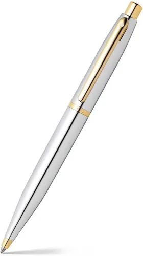 Sheaffer VFM - Bolígrafo de bola cromado con detalles en tono dorado cromado/dorado
