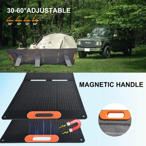 Miniatura 7 de Panel solar de 200 vatios, panel solar de 200 W, para generador de estación de energía, cargador con salida MC4, conector de CC 3 en 1, 23.5%
