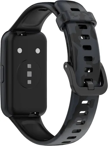Miniatura 7 de FitTurn Paquete de 5 bandas deportivas ajustables de goma de silicona con estampado de camuflaje, accesorios para HUAWEI Band 7/Honor Band 7 Fitness