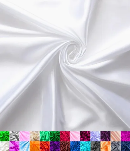 Miniatura 10 de Tela satinada Decoración y costura Brillante y lujoso Rollo de 60 pulgadas de ancho Brillante metálico Tapicería, forro, cortinas