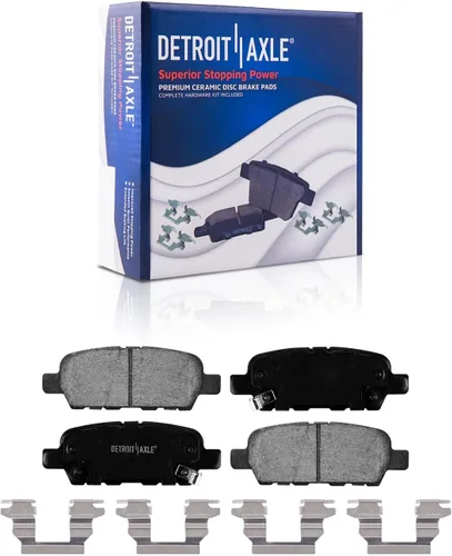 Miniatura 4 de Detroit Axle - Kit de freno trasero para Nissan Altima Maxima Sentra Juke Rotores de freno de disco de repuesto Pastillas de freno de cerámica