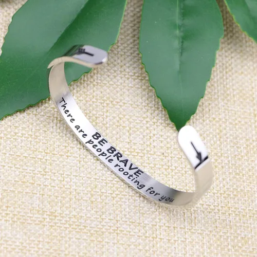 Miniatura 4 de JoycuFF Pulseras de acero inoxidable para mujer, con frase inspiradoramantra (en inglés) oculta, un regalo para mostrarle tu apoyo a tus amigas