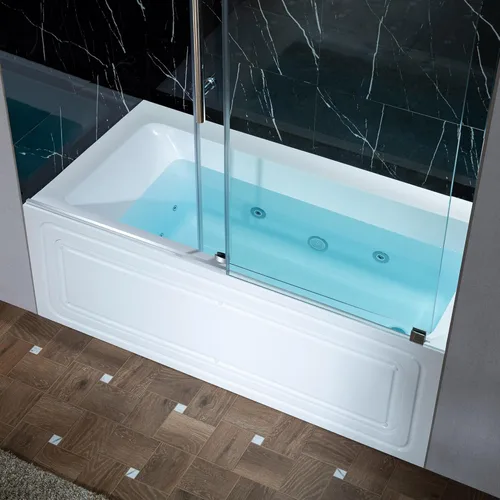 Miniatura 27 de WOODBRIDGE Bañera de hidromasaje rectangular de acrílico empotrada de 60" x 32" con jets calefactados en blanco con drenaje izquierdo, acabado negro