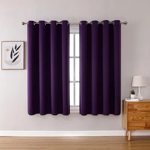 Miniatura 16 de ChrisDowa - Cortinas de cenefa pequeñas para cocina, cortinas cortas con ojales y aislamiento térmico para oscurecer la sala y habitación