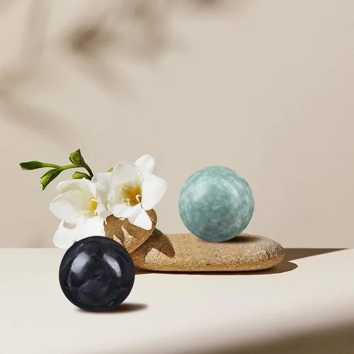 Miniatura 6 de MAGICLULU Bolas de Baoding sólidas, bolas de masaje para ejercicio de salud chino, bolas de masaje de piedra de mármol, bolas de baoding