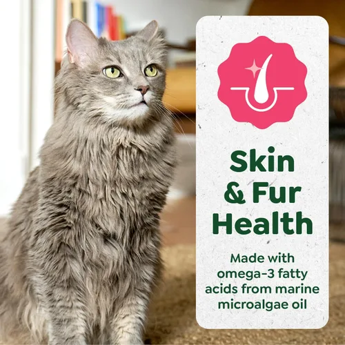 Miniatura 5 de Greenies Feline Smart Purees Skin & Fur Health - Golosinas lamibles para gatos con salmón real, tubos de 0.49 onzas, 20