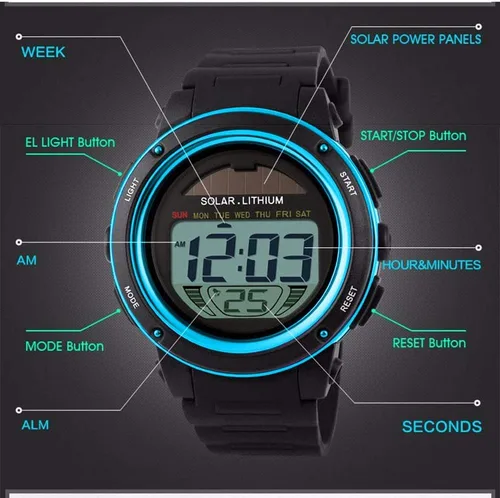 Miniatura 3 de TOOCAT Reloj para niños, reloj deportivo digital al aire libre 50M impermeable reloj de pulsera eléctrico para niño y niña, cronómetro, cronógrafo