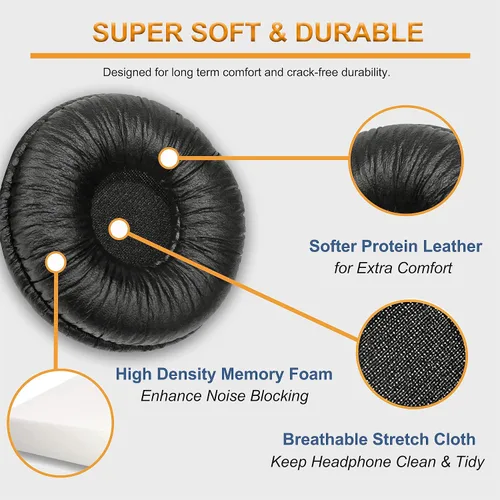 Miniatura 5 de Almohadillas de repuesto para auriculares Sony, compatibles con Sony MDR-ZX110 ZX110NC ZX100 WH-CH500 CH520 CH510 V150 V250 V200 JBL Tune 510BT