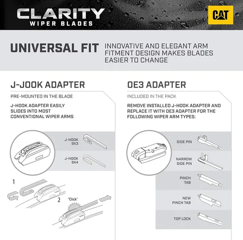 Miniatura 5 de CAT Clarity - Limpiaparabrisas de repuesto de rendimiento prémium para todas las estaciones, sin rayas, impecable y silencioso (16 pulgadas (1 pieza)