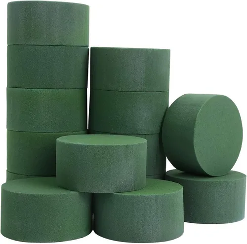 CCINEE Espuma floral redonda, bloque de espuma para floristería húmeda, suministros para arreglos florales para proyectos de manualidades, paquete