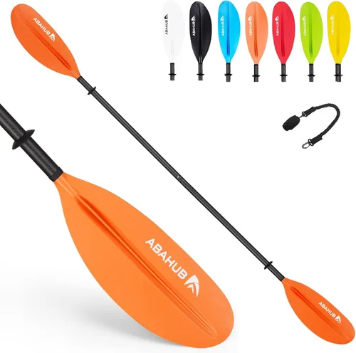 Miniatura 9 de Abahub 1 pala de kayak de carbono, remos de kayak de 90.5 pulgadas para canotaje, canoa con correa de remo gratis, eje de fibra de carbono