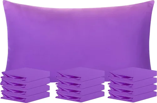 Miniatura 33 de NTBAY Paquete de 12 fundas de almohada Queen 100% microfibra cepillada, súper suaves y acogedoras, resistentes a las arrugas, la decoloración