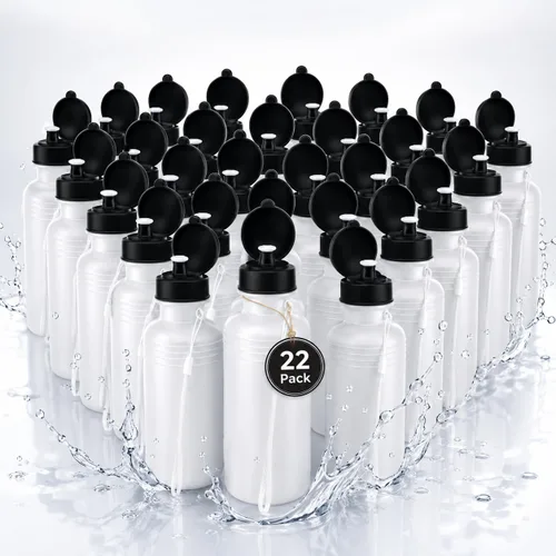 Miniatura 9 de 4E's Novelty Botellas de agua deportivas a granel (paquete de 12) de 18 onzas, botella de agua de plástico reutilizable para niños, sin BPA, regalos