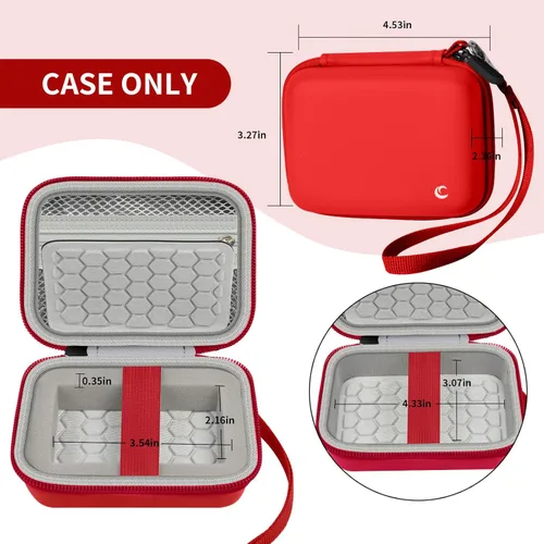 Miniatura 5 de Comecase Funda protectora y de transporte para cámara digital, para CAMKORY/para Kodak Pixpro FZ45 FZ55/para Canon PowerShot ELPH 180/190/para Rojo