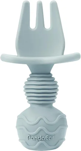 Miniatura 7 de PandaEar Paquete de 6 cucharas de silicona para bebés, cucharas para bebés de 6 a 12 meses, suministros de destete LED para bebés