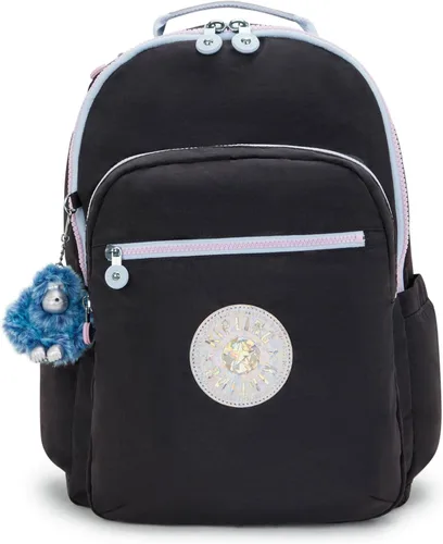 Miniatura 10 de Kipling Seoul - Mochila grande metálica para portátil de 15 pulgadas, Agua (Aqua Flowers)