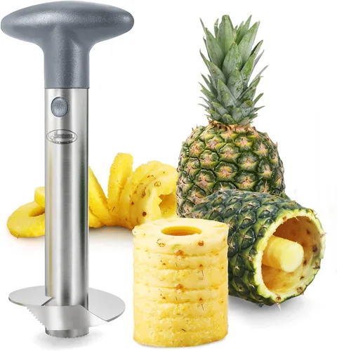 Descorazonador de Piña, [Mejorado, Reforzado, Cuchilla Más Gruesa] Newness Premium Descorazonador de Piña, Herramienta de Cocina de Acero Inoxidable